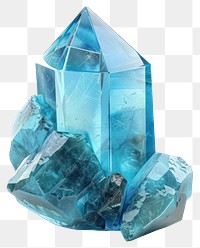 PNG Aquamarine crystal turquoise mineral.