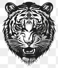 PNG Tiger tattoo illustrated wildlife.