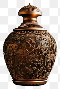 PNG Traditional Indian attar perfume bottle porcelain cosmetics cookware.