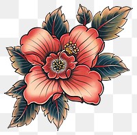 PNG Tattoo illustration of tsubaki flower dynamite weaponry graphics.