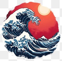 PNG Tattoo illustration of a hokusai wave graphics outdoors dessert.