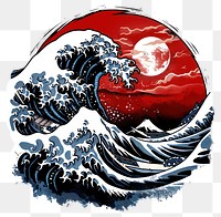 PNG Tattoo illustration of a hokusai wave outdoors graphics clothing.