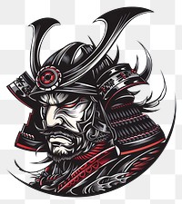 PNG Tattoo illustration of a samurai person human.