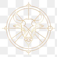 PNG Taurus zodiac sign chandelier symbol cross.