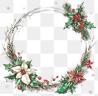 PNG Christmas wreath graphics pattern plant.