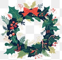 PNG Christmas wreath art graphics pattern.
