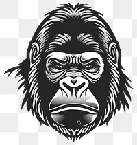 PNG Gorilla tattoo wildlife animal.