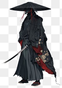 PNG Samurai weaponry fashion female.
