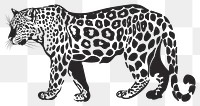 PNG Leopard wildlife stencil panther.