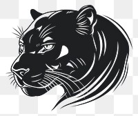 PNG Panther wildlife leopard stencil.