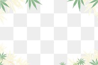 PNG Illustration of cannabis border vegetation plant green.