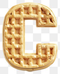PNG Letter C waffle confectionery accessories.
