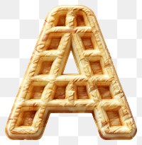 PNG Letter A waffle symbol confectionery.