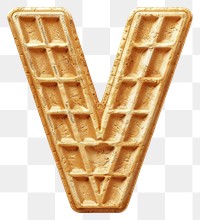PNG Letter V waffle confectionery cosmetics.