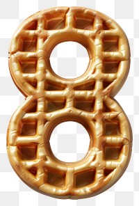 PNG Number 8 waffle symbol confectionery.