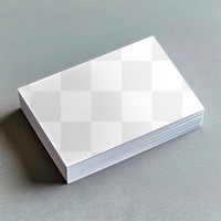 PNG business card mockup,  transparent design