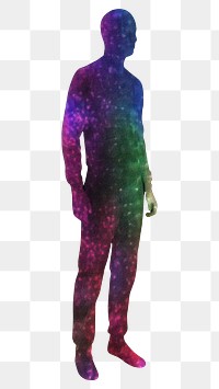 PNG Human full body silhouette person purple adult.