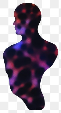 PNG Silhouette abstract shape purple person light.