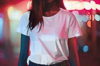 PNG women's t-shirt mockup, transparent design