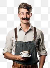 PNG male barista, transparent background