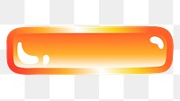 Hyphen sign png cute funky orange symbol, transparent background