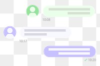 PNG chat box, digital element, transparent background