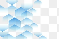PNG abstract blue border, digital element, transparent background
