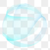 PNG abstract blue wireframe shape, digital element, transparent background