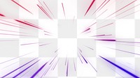 PNG abstract zoom lines, digital element, transparent background