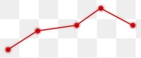PNG red falling graph, digital element, transparent background