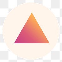 Gradient triangle png geometric shape IG highlight story cover template, transparent background