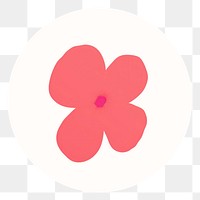 PNG flower IG story cover template, transparent background