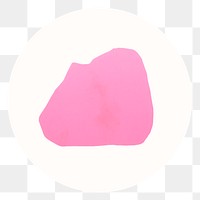 PNG pink abstract shape IG story cover template, transparent background