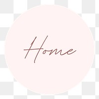 Pink home png Instagram story highlight cover template, transparent background
