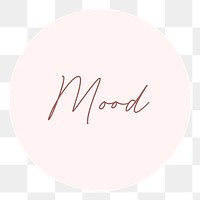 Pink mood png Instagram story highlight cover template, transparent background