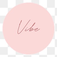 Pink vibes png Instagram story highlight cover template, transparent background