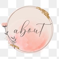 Aesthetic about png pink Instagram story highlight cover template, transparent background