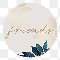 PNG botanical friends Instagram story highlight cover, transparent background
