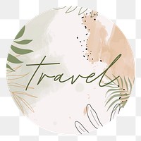 PNG botanical travel Instagram story highlight cover, transparent background