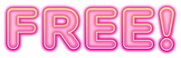 Free word sticker png element, editable  pink neon font design