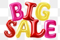 Big sale word sticker png element, editable  balloon party offset font design