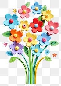 PNG A rainbow with flowers handicraft graphics envelope.