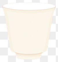 PNG Illustration of a simple cup art porcelain pottery.