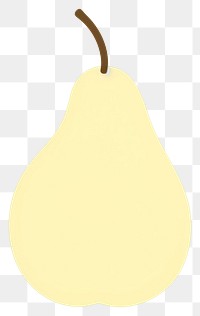 PNG Illustration of a simple Chinese pear produce fruit plant.