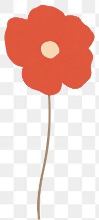 PNG Illustration of a simple flower blossom anemone plant.