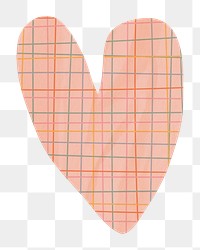 Heart png cute paper cut icon, transparent background