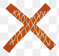 Cross mark png cute paper cut icon, transparent background