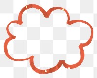 Cloud png cute paper cut icon, transparent background