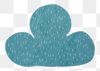 Cloud png cute paper cut icon, transparent background