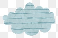Cloud png cute paper cut icon, transparent background
